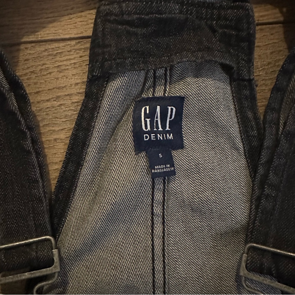 Gap Black Denim Overalls Size Small - Picture 4 of 5